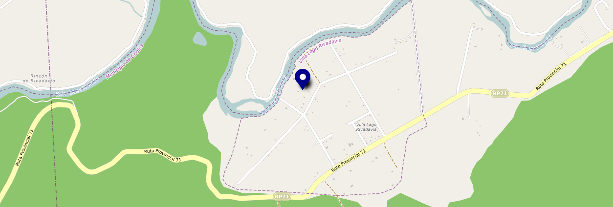 Mapa — Villa Lago Rivadavia, Cholila, Chubut